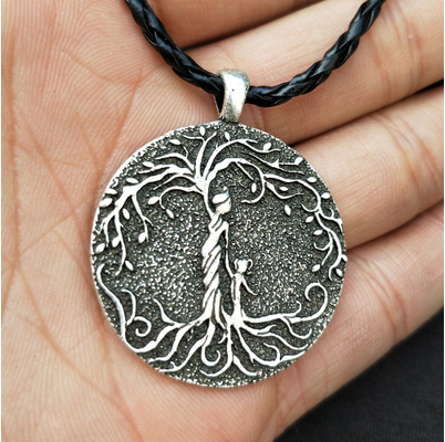 Viking tree of life necklace jewelry Mother and two children, gift for new mother mother's day gift