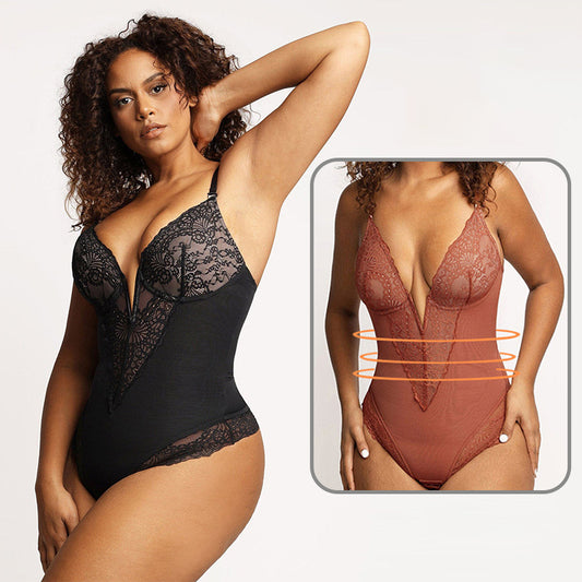 Lace Shapewear Women's Jumpsuit Waist Control Body Shaping Butt Lift Bodysuit Body Shaper Rompers