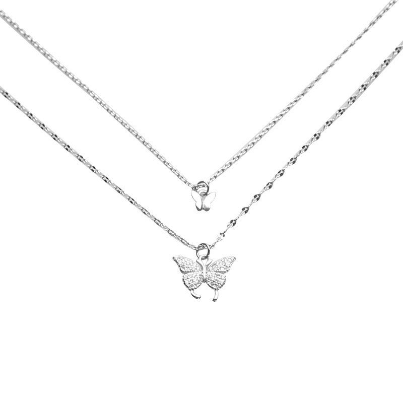 Fashion Jewelry Double Butterfly Necklace