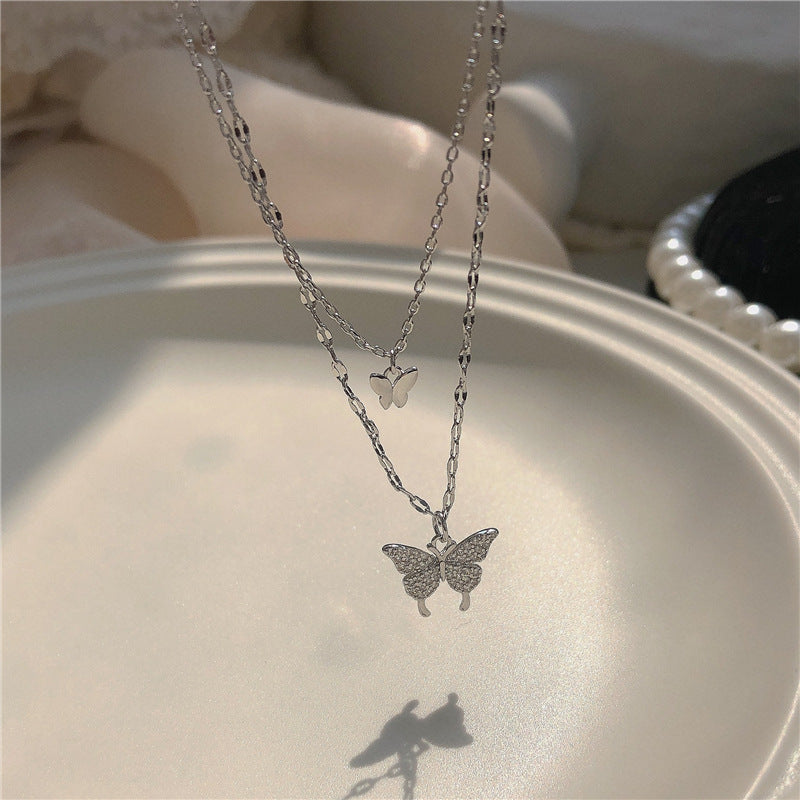 Fashion Jewelry Double Butterfly Necklace