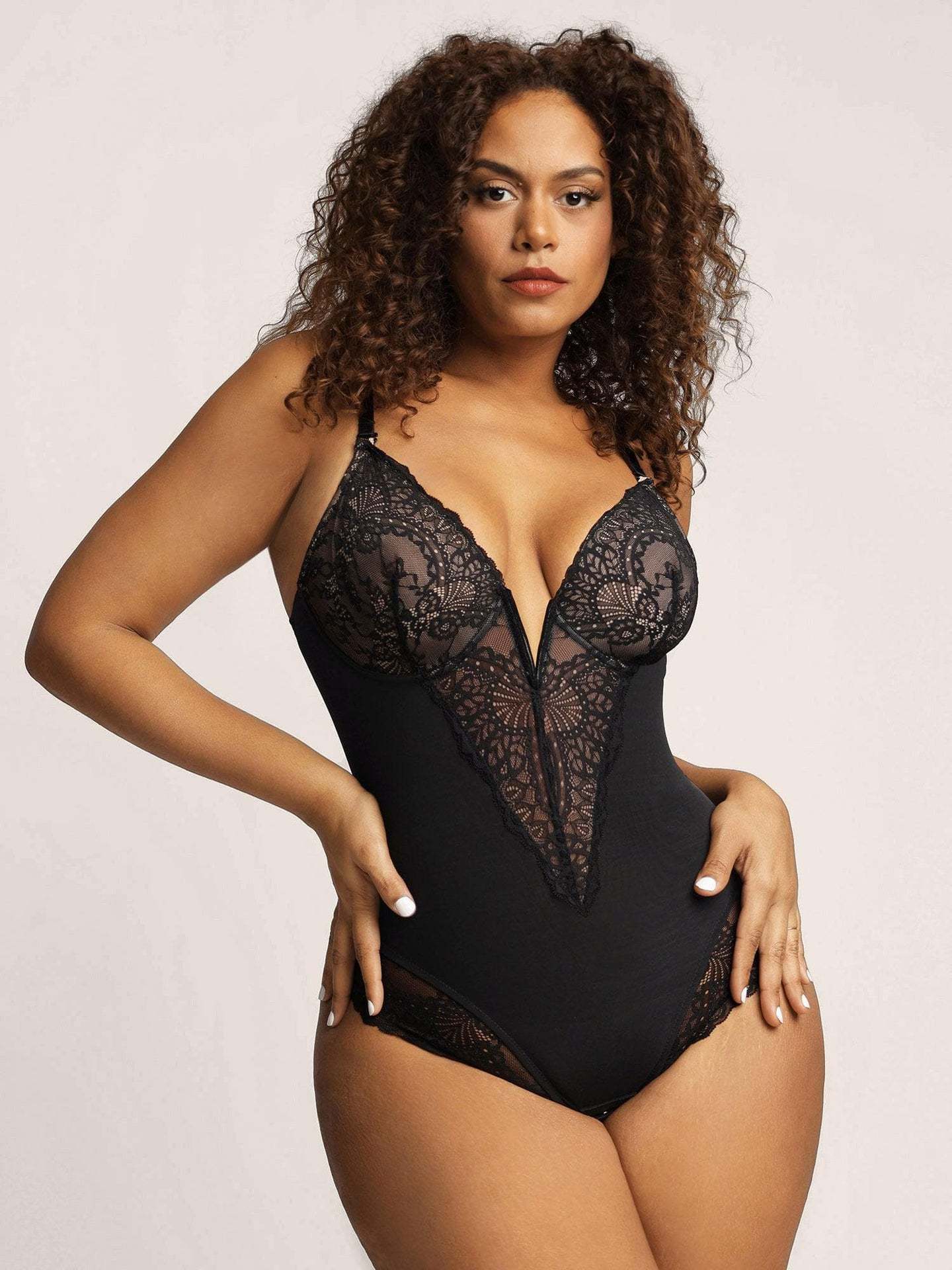 Lace Shapewear Women's Jumpsuit Waist Control Body Shaping Butt Lift Bodysuit Body Shaper Rompers