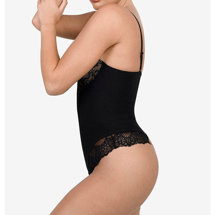 Lace Shapewear Women's Jumpsuit Waist Control Body Shaping Butt Lift Bodysuit Body Shaper Rompers